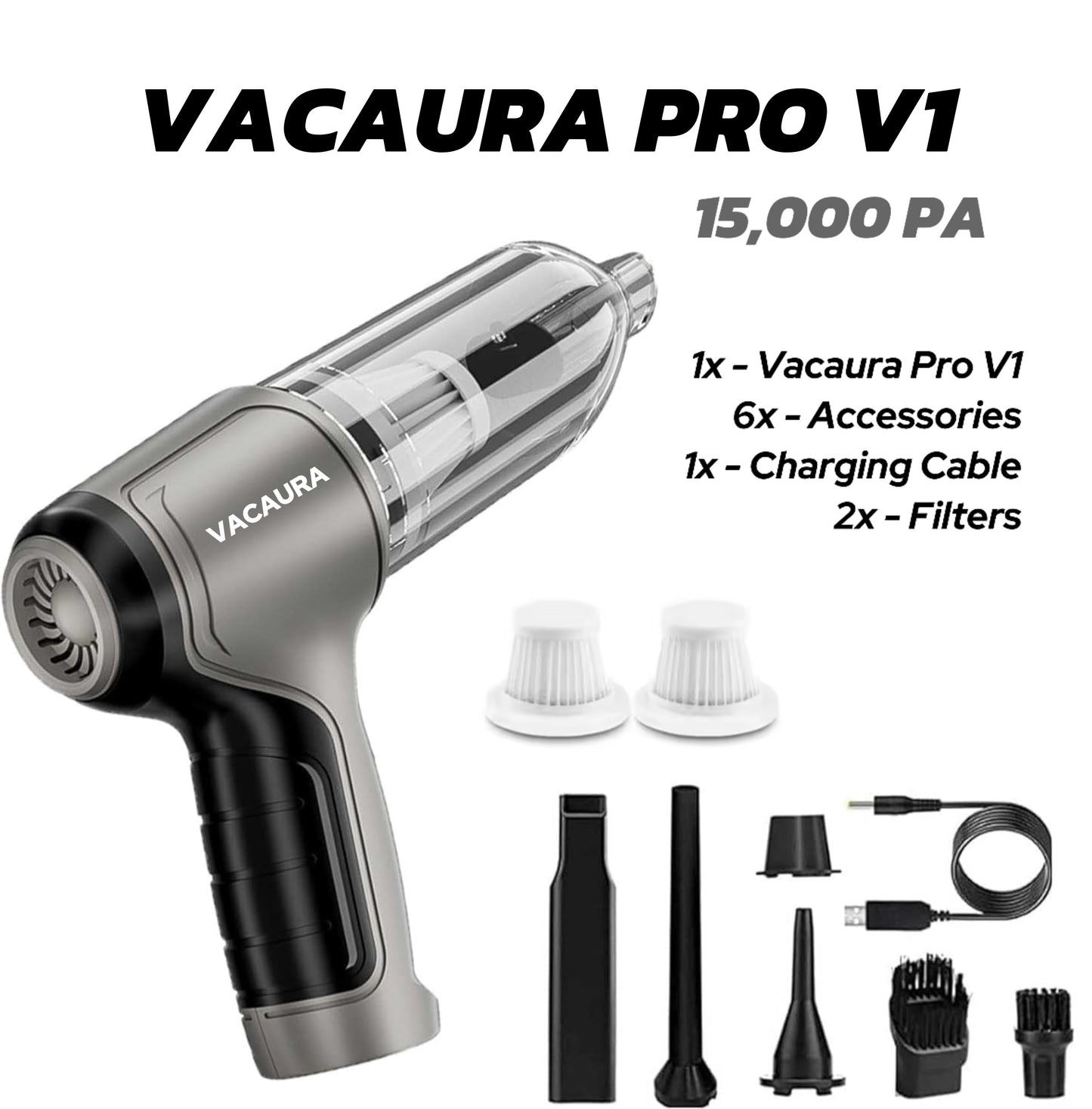 Vacaura Pro - Portable Handheld Vacuum & Blower