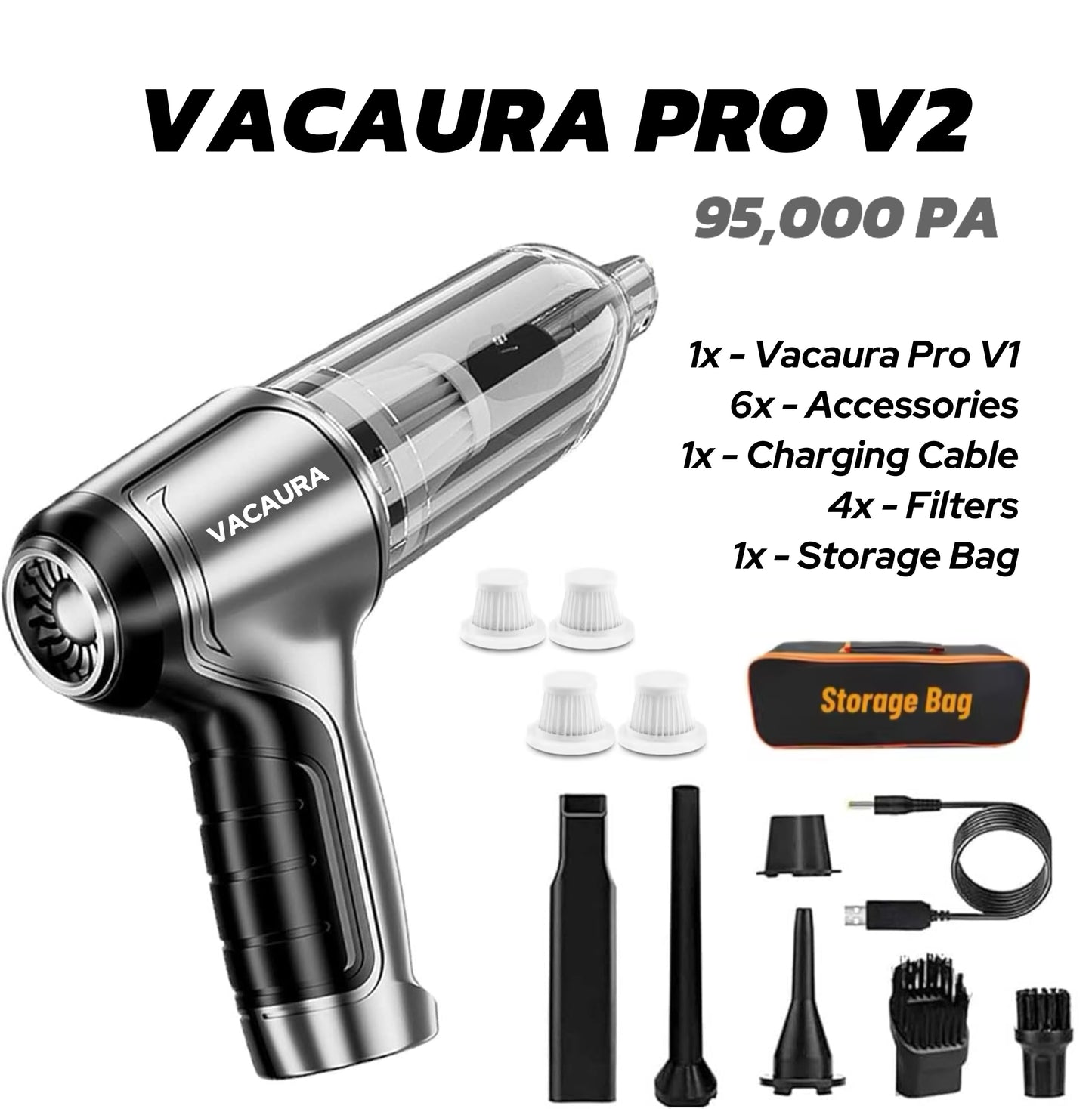 Vacaura Pro - Portable Handheld Vacuum & Blower